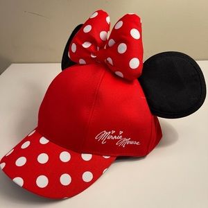 Disneyland Resort Red Minnie Mouse Ears Ball Cap